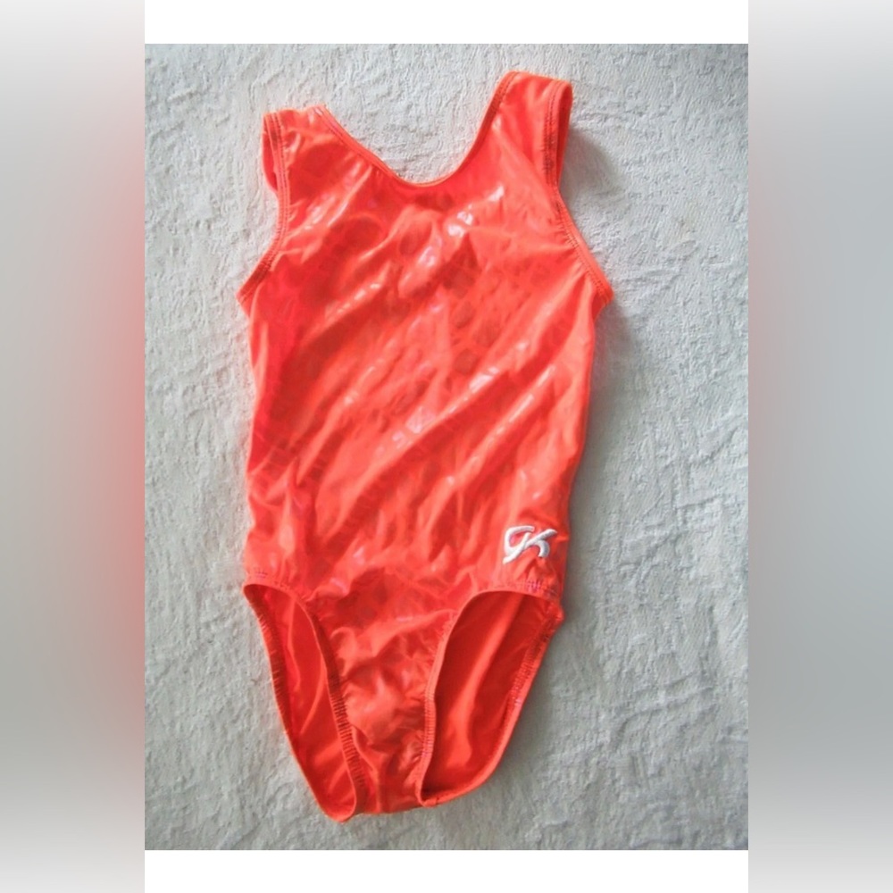 Girls Medium - GYMNASTICS LEOTARD LEO GK SIZE CM CHILD'S MEDIUM LEO SLEEVELESS.